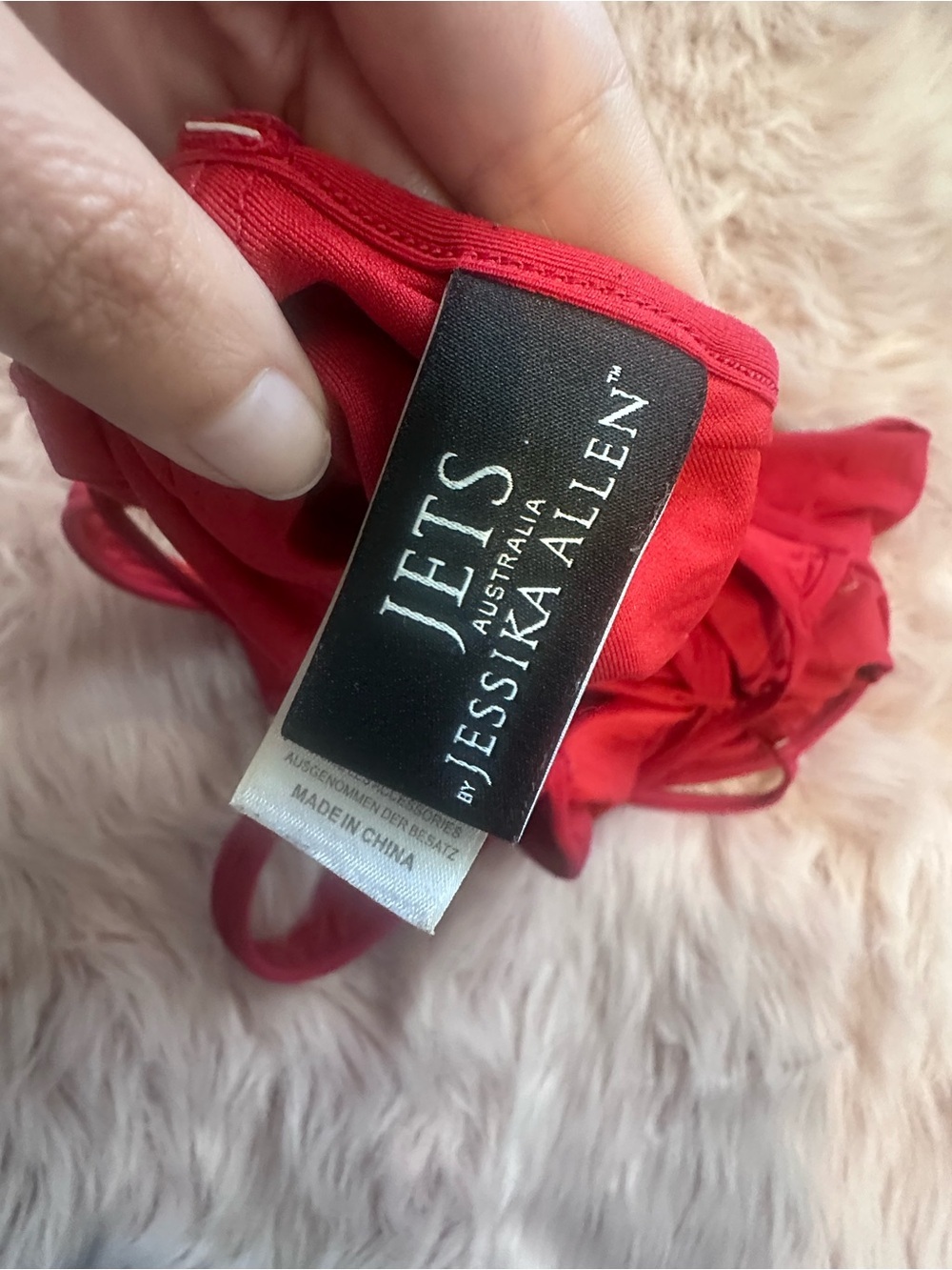 Jets by Jessika Allen red rosso one piece bathing suit 👙sz 10 - Picture 8 of 9